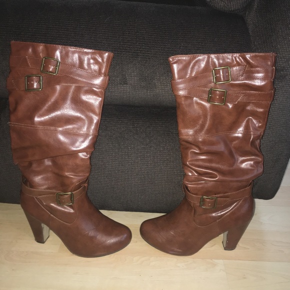 Madden Girl Shoes - Brown Heeled Dress Boots